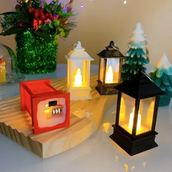 LED Candle Light with Hook Flameless Candle Battery-Operated Hanging Lantern Halloween Party Decoration Xmas Decor